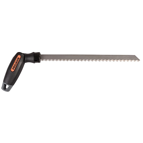 Brotmesser mit Wellenschliff und schwarzem Griff mit "PROJAHN" Aufdruck.