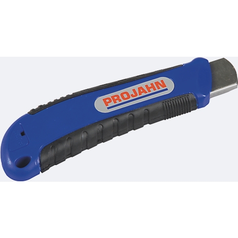 Blau-schwarzes Teppichmesser mit Schriftzug "PROJAHN".