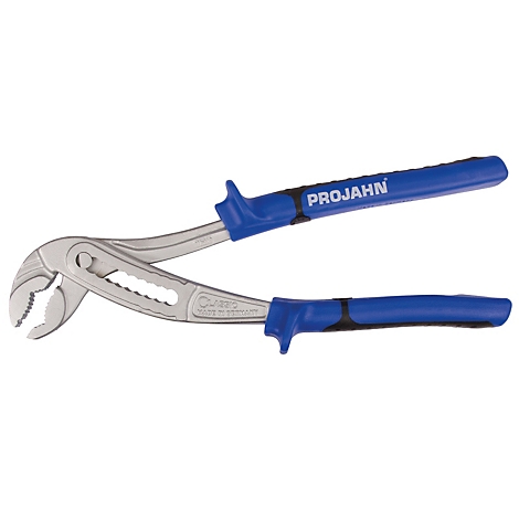 Wasserpumpenzange mit blauem Griff und Schriftzug PROJAHN.