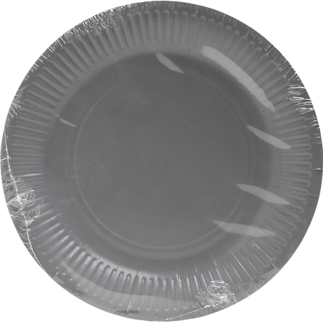 Pronappe Pappteller, Ø 230 mm, Karton, grau, 20 Stück