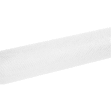 Schuin liggende witte cilindrische vorm, licht getextureerd.