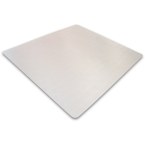 White, square desk mat, slightly angled.