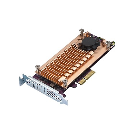 Eine Computer-Erweiterungskarte mit Kühlkörper und Lüfter.