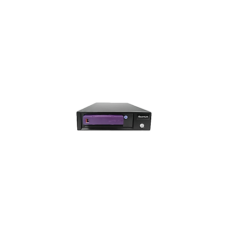 Schwarzes Quantum-Laufwerk mit einer violetten Kassette in der Mitte.
