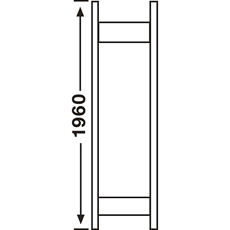 Sketch of a ladder with the measurement 1960.