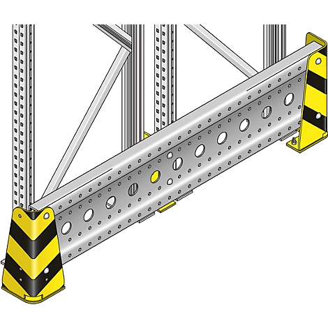 Rammschutz, f. Palettenregal PR 600, f. Rahmentiefe 850 bis 2450 mm, inkl.  Zubehör günstig kaufen