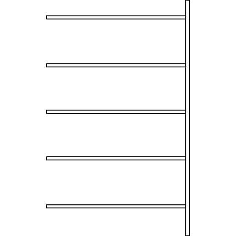 Image en noir et blanc d'un porte-serviettes avec des barres horizontales.