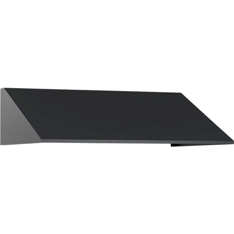 Forme rectangulaire biseautée grise et noire.