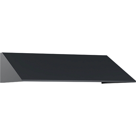 Rectangle gris foncé, coupé en biais. Le bord est gris clair.
