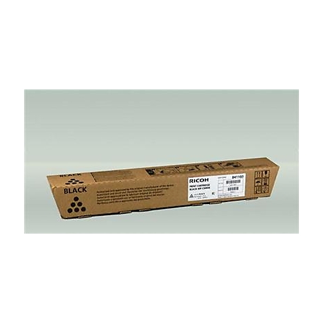 Braune Kartonverpackung mit der Aufschrift "BLACK". Aufkleber mit Produktinformationen.
