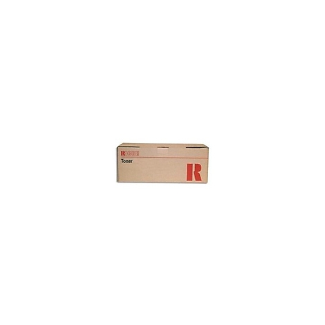 Beige Kartonverpackung mit rotem Ricoh-Logo und der Aufschrift "Toner".