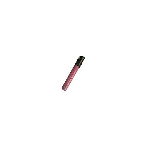 Rote Tonerpatrone, schräg von oben aufgenommen, schwarzer Kopf.