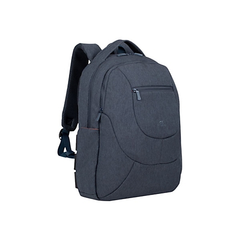 Blauer Rucksack, rechteckig und ergonomisch geformt, mit mehreren FÃ¤chern und ReiÃŸverschlÃ¼ssen.