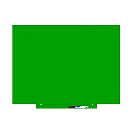 Lichtgroen whiteboard met penhouder.