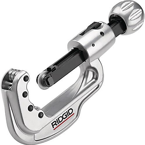 Metalen pijpsnijder met de tekst RIDGID.