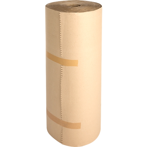 Roll of brown paper, held together by adhesive strips.