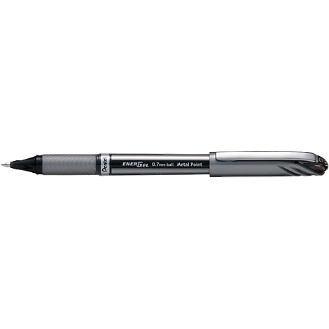 Gray pen with black tip. The pen reads "EVERL" and "0.7mm Metal Point".