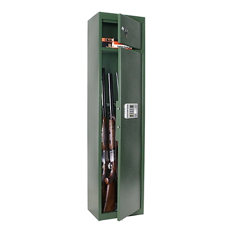 Rottner Munitionsschrank Waffenschrank Gun 5 Cargo, Elektronikschloss, B 370 x T 265 x H 1500 mm, Stahl, grün