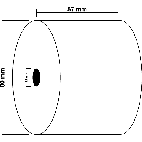 Cylindre de 80 mm de haut et 57 mm de diamètre. Une indentation ovale de 12 mm au milieu.