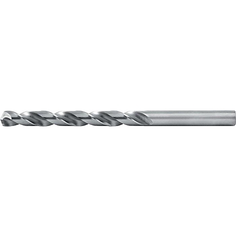 Close-up van een metalen boor met spiraalvormige groeven.