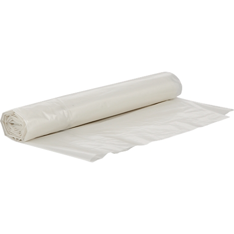 Un rouleau de film blanc, partiellement déroulé.