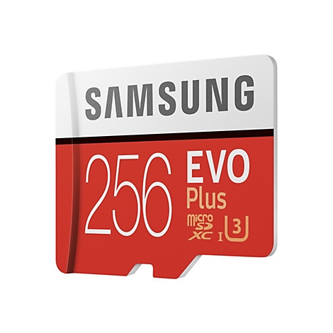 Samsung EVO Plus MB-MC256HA - Flash-Speicherkarte (microSDXC-an-SD-Adapter inbegriffen) - 256 GB - UHS-I U3 / Class10 - microSDXC UHS-I