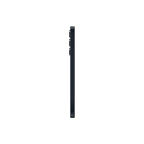 Dunkelblaues Smartphone-Seitenprofil. Auf der Seite befinden sich Knöpfe und Kameras.