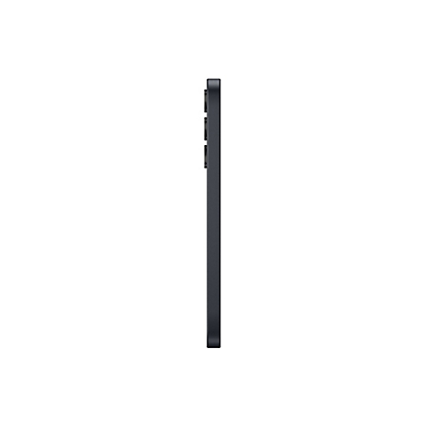 Dunkelgraues Smartphone von der Seite, auf weiÃŸem Hintergrund.