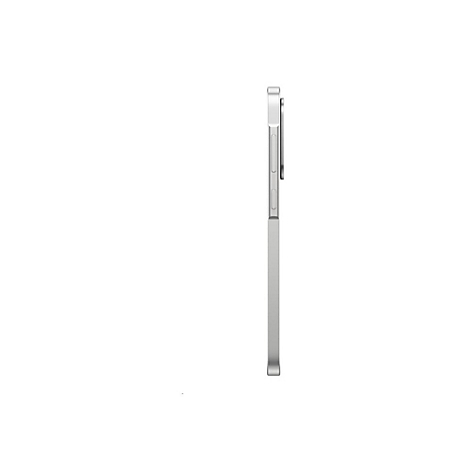 Graues Smartphone, Seitenansicht, mit Lautstärketasten und Ein-/Ausschalter. Der Hintergrund ist weiß.