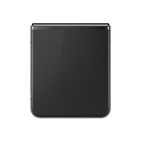 Geschlossenes, schwarzes Smartphone auf weiÃŸem Hintergrund.