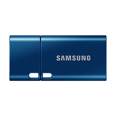 Lecteur Samsung bleu, lettrage argentÃ© SAMSUNG.