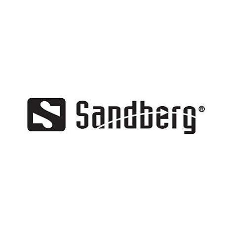 Das schwarze Logo von Sandberg auf weißem Grund.