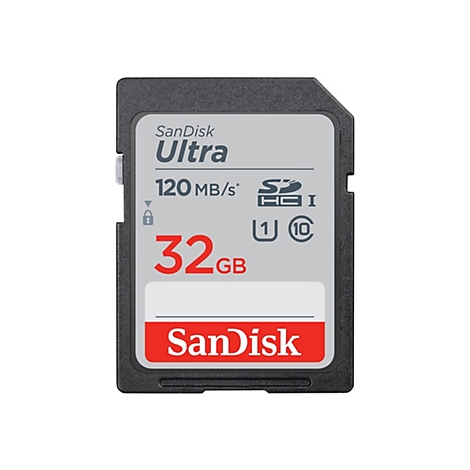 SD-Karte von SanDisk Ultra mit 32 GB SpeicherkapazitÃ¤t.