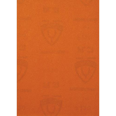 Orange background with subtle logo pattern.