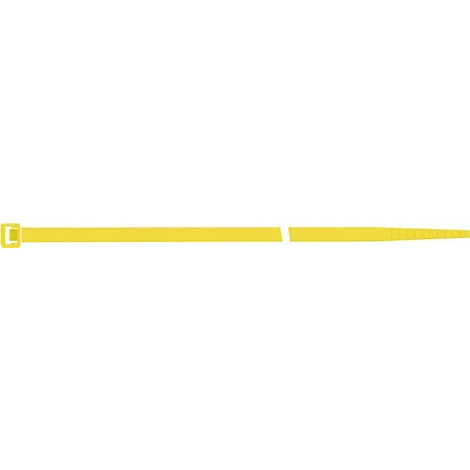 Récipient de laboratoire jaune avec une pointe cannelée et une fermeture jaune.