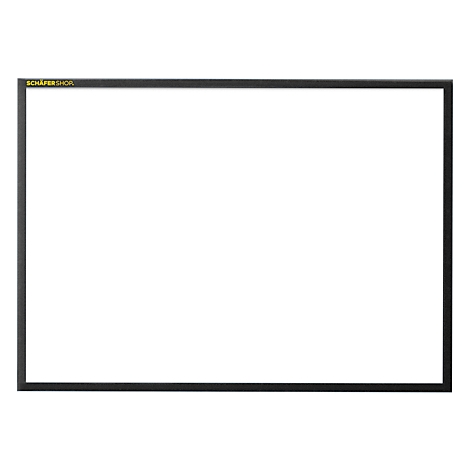 Ein schwarzer Rahmen mit weißem Hintergrund. Am oberen Rand steht in gelber Schrift: SCHAFER SHOP.