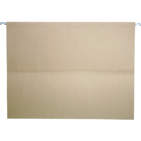 Beige paper, hung on a blue holder. In the middle a horizontal line, possibly marking a fold.