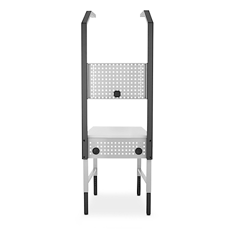 Grijze camera-omtrek op een witte achtergrond.