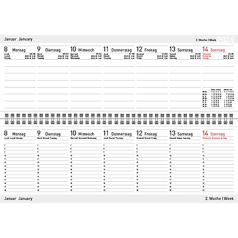 Schäfer Shop Select bureaukalender, kalender in vers. Talen, B 298 x H 