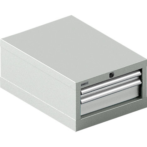 Schäfer Shop Select cajonera 18-27, 2 cajones (H 50/100mm), hasta 200 kg, A 411 x P 572 x H 250 mm, gris claro/gris claro