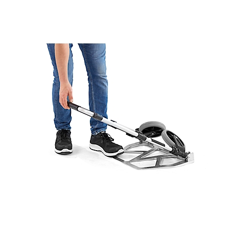 Schäfer Shop Select Diable, capacité 60 kg, pliable, sangle de serrage élastique, 2 roues fixes, aluminium/plastique, rouge-noir-argenté