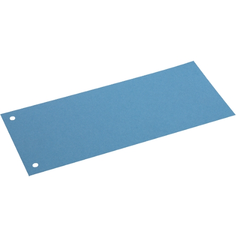 Rectangular light blue paper with holes at the ends. The paper lies diagonally on a white background.