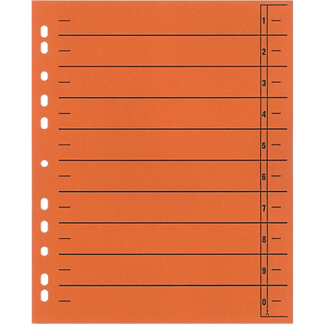 Orange index card with black lines and numbers for the address field.