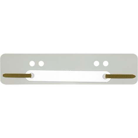 Grey plastic part with two brown pins.