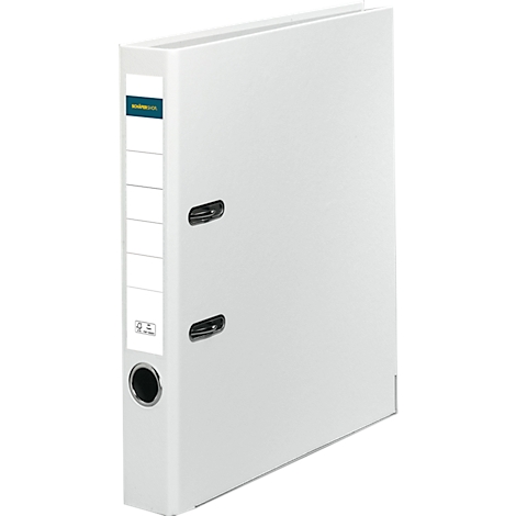 White file folder with black handle and label.