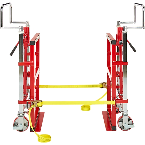 Schäfer Shop Select Hydraulischer Hubtransporter, Hubhöhe 100 mm, bis 1800 kg, Stahl, rot