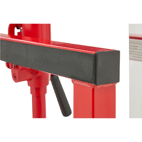 Schäfer Shop Select Hydraulischer Hubtransporter, Hubhöhe 100 mm, bis 1800 kg, Stahl, rot