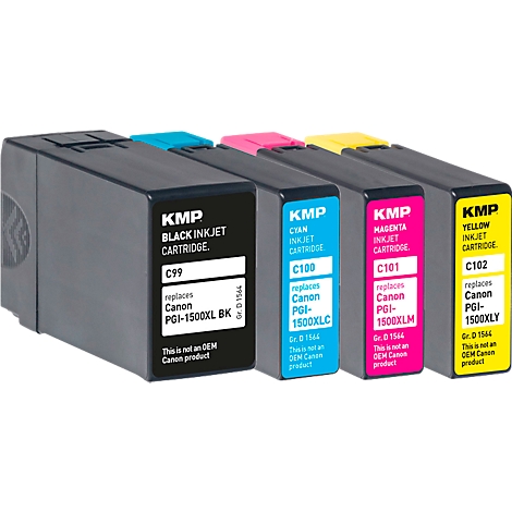 Schäfer Shop Select inktpatroon multipack vervangt Canon PGI-1500XL CMYK gepigmenteerd, zwart, cyaan, magenta, geel