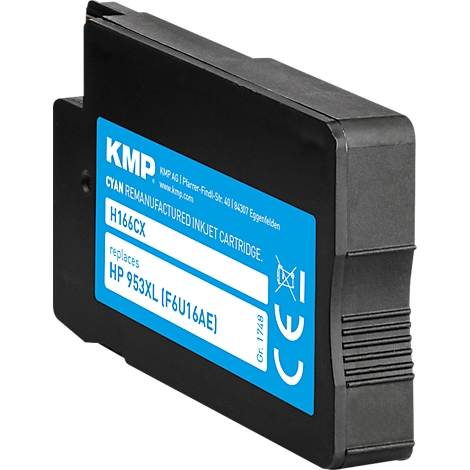 Schäfer Shop Select inktpatroon, vervangt HP 953XL (F6U16AE), cyaan gepigmenteerd