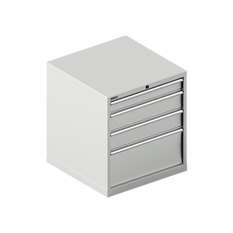Schäfer Shop Select Ladekast SCHÄFER 36-36, 4 laden, tot 200 kg, B 717 x D 717 x D 725 x H 800 mm, lichtgrijs